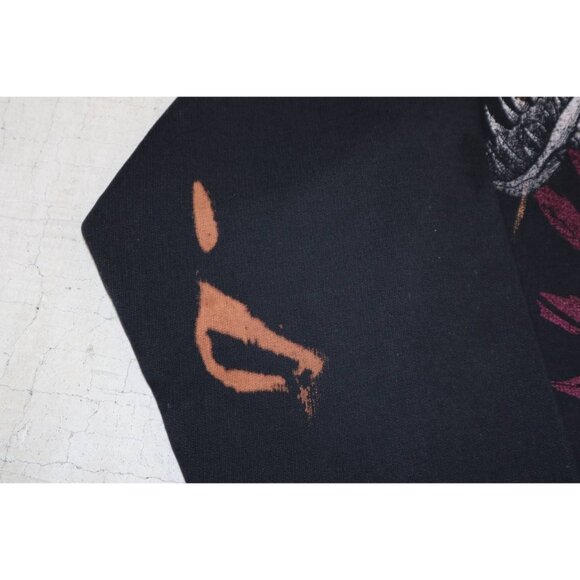 Y2K Xzavier Lizard Skeleton Zip Hoodie Black XL Emo Grunge Style “Live Free” - Picture 13 of 14